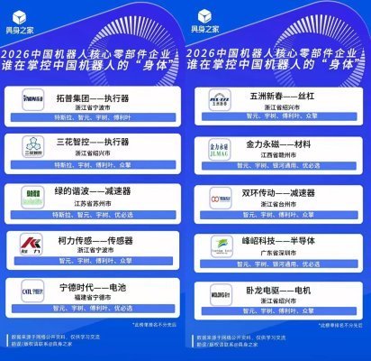 2026《谁在掌控中国机器人的“身体”》TOP10发布
